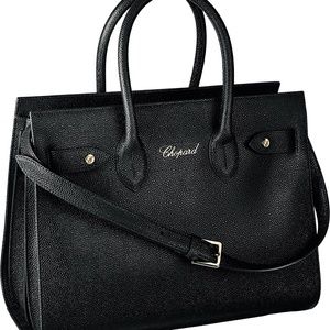 Chopard Bologna Black leather Grain Shoulder Bag